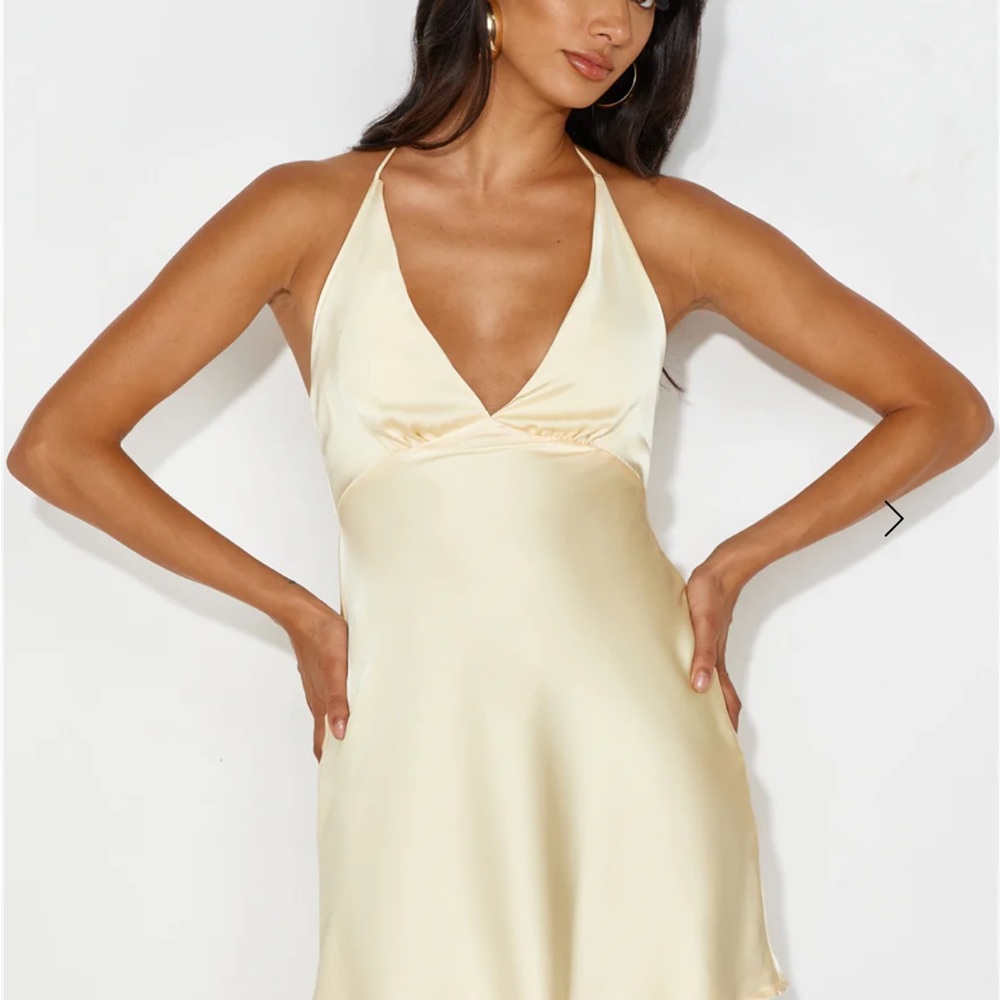 Hello Molly Cream Satin Chemise - Picture 2 of 3